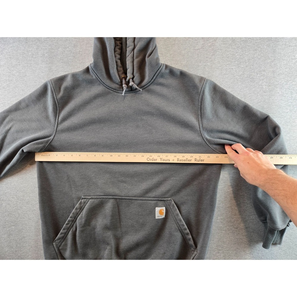 Carhartt‎ Rain Defender Hoodie Sweatshirt Mens M Gray Western Loose Fit 100615 - Picture 9 of 11